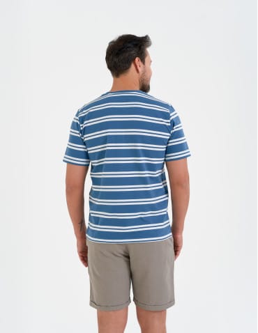 Koszulki z krótkim rękawem - T-shirt męski bawełniany 100% w paski WZÓR 2 - produkt 3