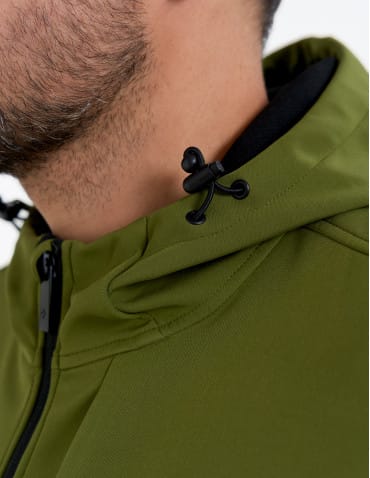 Kurtki przejściowe - Męska kurtka przejściowa softshell przeciwdeszczowy KHAKI - produkt 7