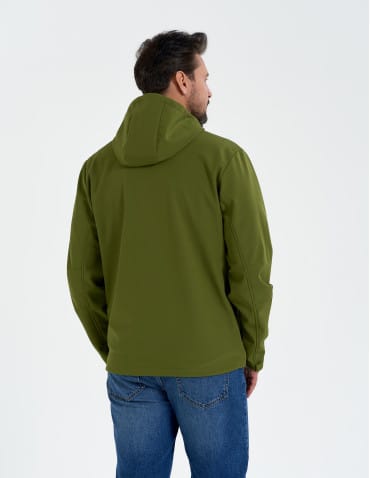 Kurtki przejściowe - Męska kurtka przejściowa softshell przeciwdeszczowy KHAKI - produkt 2