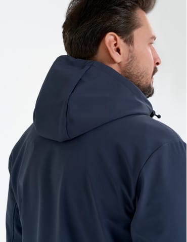 Kurtki przejściowe - Męska kurtka przejściowa softshell przeciwdeszczowy SZARY - produkt 13