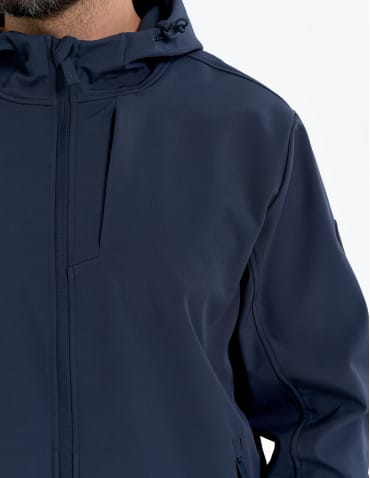 Kurtki przejściowe - Męska kurtka przejściowa softshell przeciwdeszczowy SZARY - produkt 15
