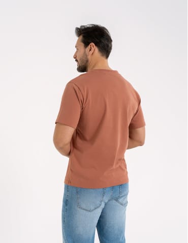Koszulki i Tank Topy - T-shirt męski bawełniany z nadrukiem CZERWONY - produkt 3