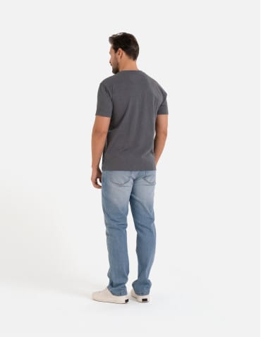 Koszulki z krótkim rękawem - Koszulka męska T-shirt bawełniany z kieszonką SZARY - produkt 7