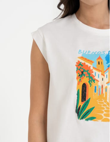 Koszulki z krótkim rękawem - T-shirt damski bawełniany z nadrukiem WZÓR 2 - produkt 6