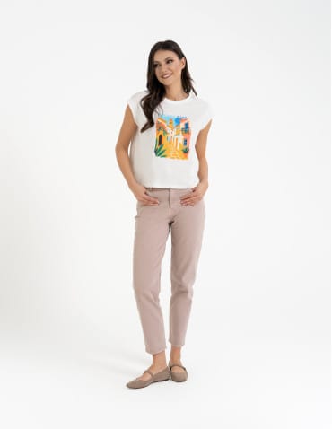Koszulki z krótkim rękawem - T-shirt damski bawełniany z nadrukiem WZÓR 2 - produkt 13