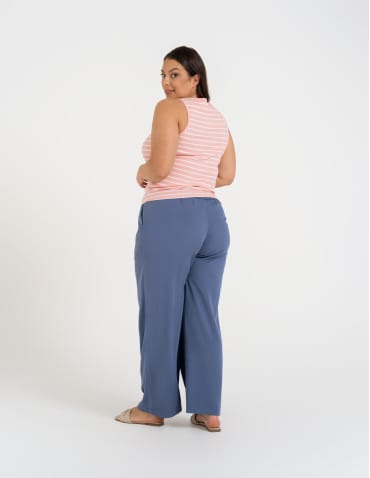 Topy na ramiączkach - Damska koszulka Tank Top w prążek WZÓR 2 - produkt 10
