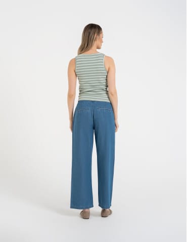 Topy na ramiączkach - Damska koszulka Tank Top w prążek WZÓR 1 - produkt 5