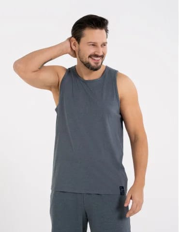 Męski tank top gładka koszulka bez rękawów