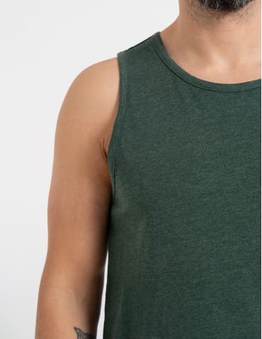 Koszulki i Tank Topy - Męski tank top gładka koszulka bez rękawów ZIELONY - produkt 4