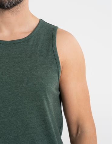Koszulki i Tank Topy - Męski tank top gładka koszulka bez rękawów ZIELONY - produkt 5