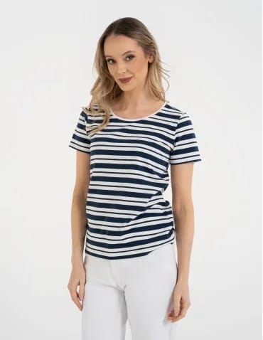 T-shirt damski klasyczny w paski