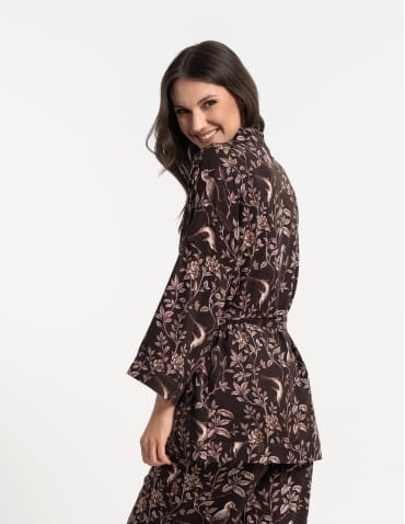 Szlafroki cienkie - Szlafrok damski kimono 100% wiskoza WZÓR 1 - produkt 1