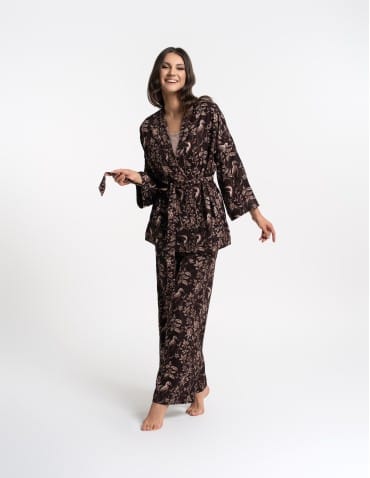 Szlafroki cienkie - Szlafrok damski kimono 100% wiskoza WZÓR 1 - produkt 10