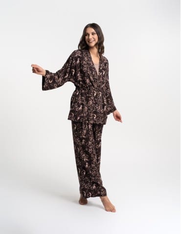 Szlafroki cienkie - Szlafrok damski kimono 100% wiskoza WZÓR 1 - produkt 16
