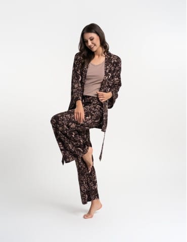 Szlafroki cienkie - Szlafrok damski kimono 100% wiskoza WZÓR 1 - produkt 17