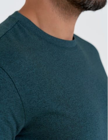 Koszulki z krótkim rękawem - T-shirt męski klasyczny z krótkim rękawem ZIELONY - produkt 2