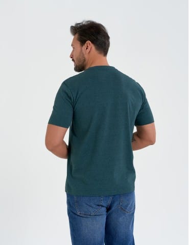 Koszulki z krótkim rękawem - T-shirt męski klasyczny z krótkim rękawem ZIELONY - produkt 4