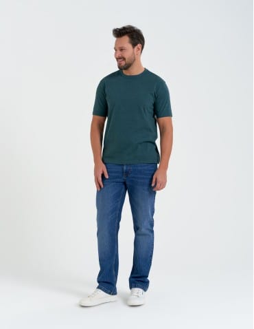 Koszulki z krótkim rękawem - T-shirt męski klasyczny z krótkim rękawem ZIELONY - produkt 3