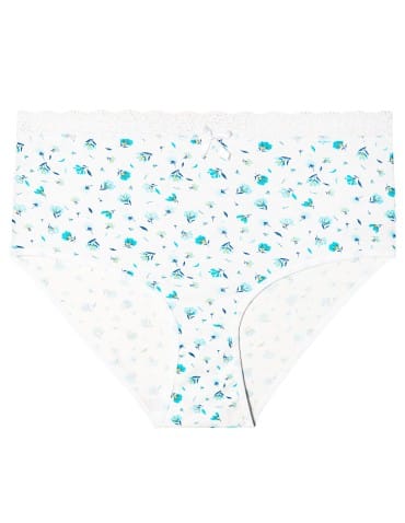 Majtki figi - Majtki damskie figi maxi bikini bawełniane w kwiatuszki 4-pak WIELOKOLOROWY - produkt 5