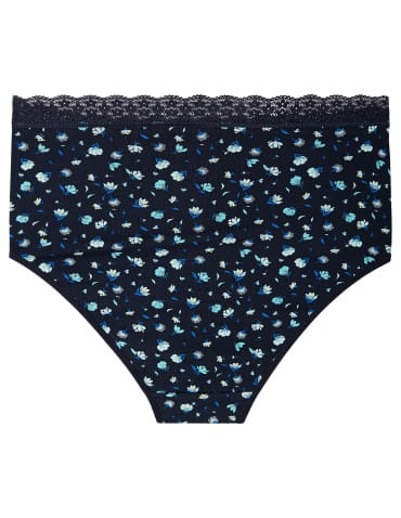 Majtki figi - Majtki damskie figi maxi bikini bawełniane w kwiatuszki 4-pak WIELOKOLOROWY - produkt 9
