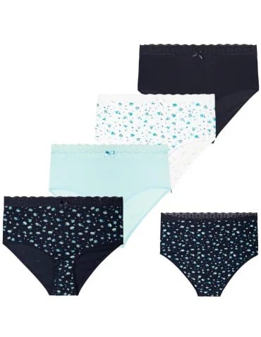 Majtki damskie figi maxi bikini bawełniane w kwiatuszki 4-pak  - produkt 2
