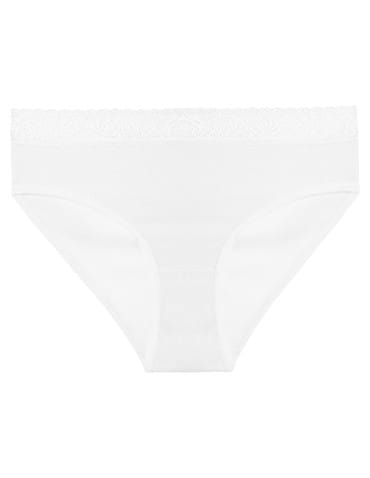 Majtki damskie - Damskie majtki figi bikini bawełniane wykończone koronką 4-pak WIELOKOLOROWY - produkt 6