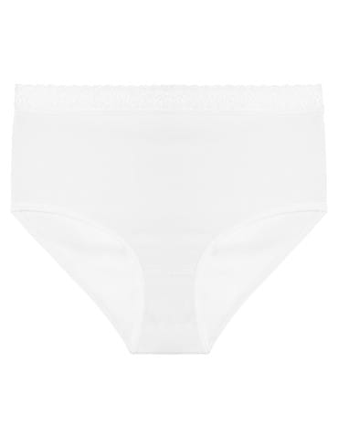 Majtki figi - Majtki damskie maxi bikini bawełniane z elastyczną koronką 4-pak WIELOKOLOROWY - produkt 4