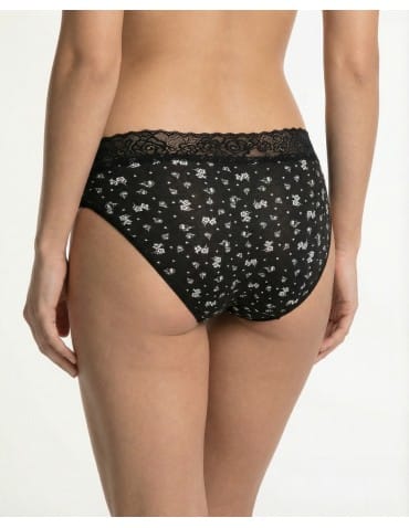Majtki damskie - Damskie majtki figi bikini bawełniane wykończone koronką 4-pak WIELOKOLOROWY - produkt 4