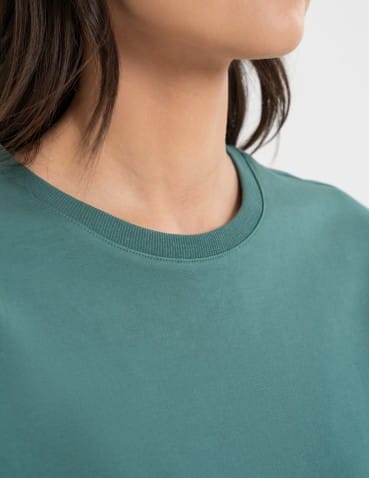 Koszulki z krótkim rękawem - T-shirt damski o luźnym kroju z napisami SZARY - produkt 65
