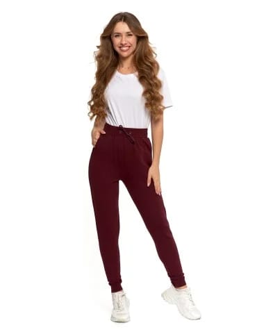 Spodnie damskie - Spodnie damskie dresowe basic FIOLETOWY - produkt 1