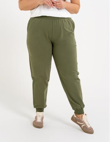 Spodnie damskie - Spodnie damskie dresowe basic KHAKI - produkt 12