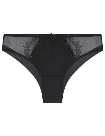 Majtki figi - Majtki damskie figi bikini z transparentną siateczką 3-pak CZARNY - produkt 2