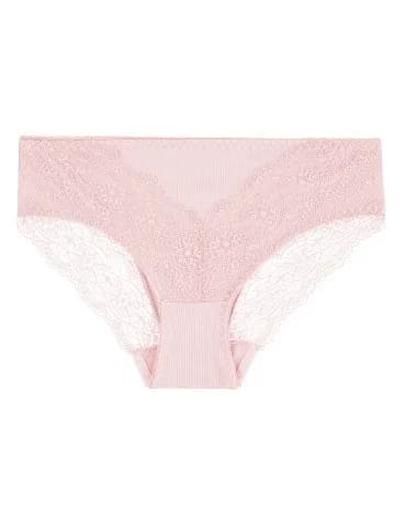 Majtki damskie figi bikini z koronką prążkowane 12-pak  - produkt 2