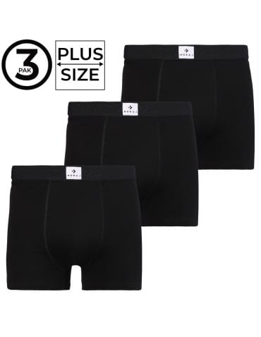 Bokserki męskie majtki bawełniane gładkie Plus Size 3-pak