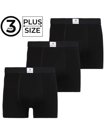 Bokserki męskie majtki bawełniane gładkie Plus Size 3-pak