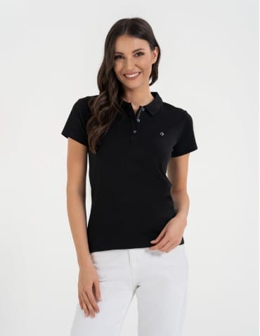 Koszulka polo damska Premium Line - CZARNY
