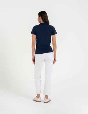 Koszulki polo - Koszulka polo damska Premium Line GRANATOWY - produkt 4