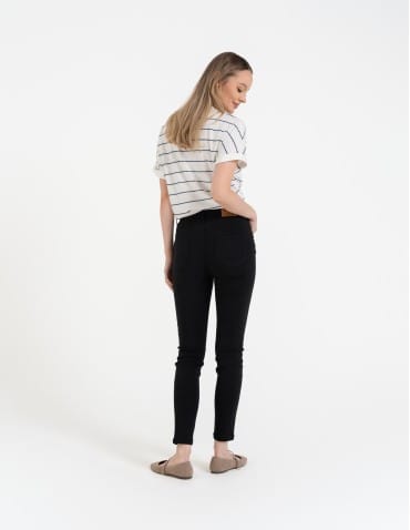 Spodnie damskie - Spodnie wiskozowe damskie eleganckie CZARNY - produkt 4