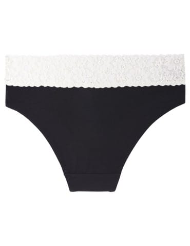 Majtki z wysokim stanem - Majtki damskie maxi bikini z szerokim koronkowym pasem 6-pak WIELOKOLOROWY - produkt 2