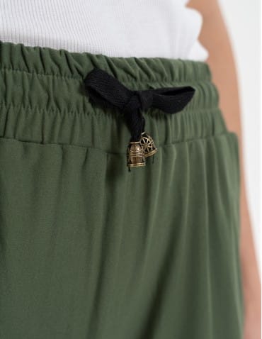Szorty dresowe - Krótkie spodenki damskie szorty gładkie KHAKI - produkt 3