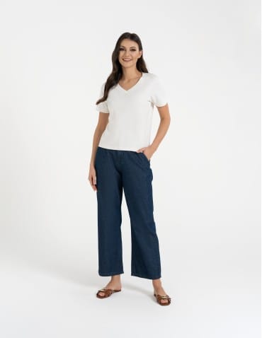 Spodnie damskie jeansowe casual z wysokim stanem