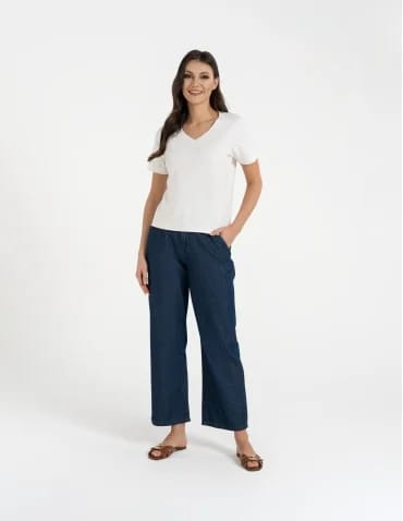 Spodnie damskie jeansowe casual z wysokim stanem