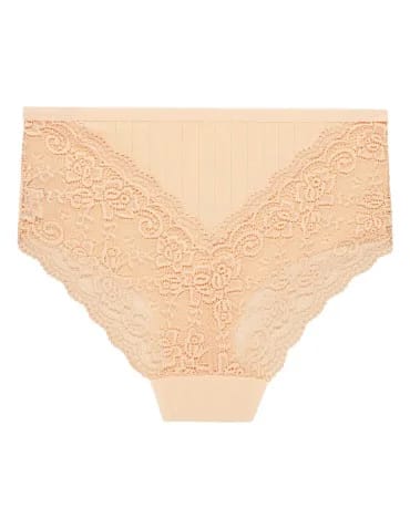 Figi majtki damskie maxi bikini prążkowane z koronkowym tyłem 12-pak - produkt 2