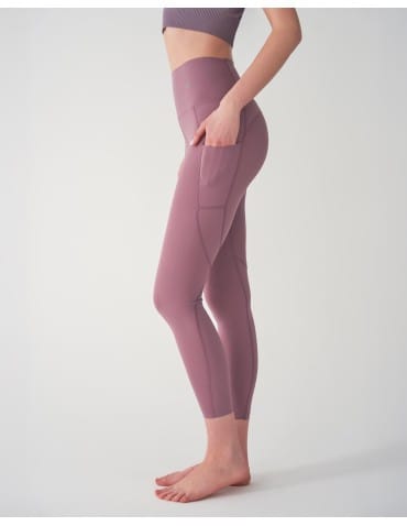 Legginsy damskie - Legginsy damskie z wysokim stanem funkcyjne RÓŻOWY - produkt 4