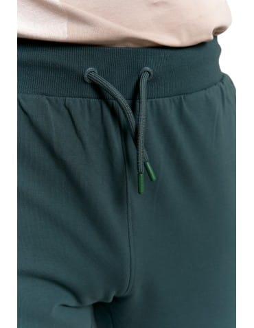 Spodnie męskie - Męskie spodnie dresowe z kieszeniami i ściągaczem KHAKI - produkt 2