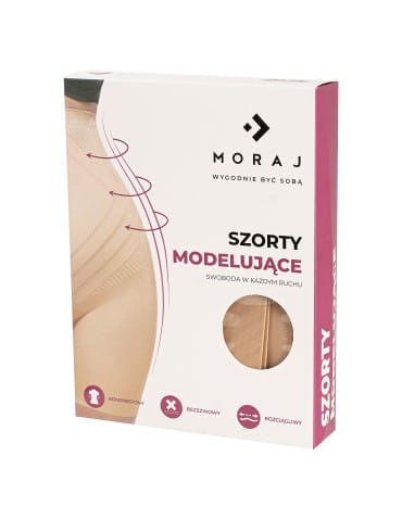 Majtki modelujące - Majtki damskie szorty wyszczuplające z wysokim stanem modelujące sylwetkę BEŻOWY - produkt 2