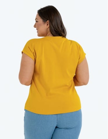 Koszulki i T-shirty - Bluzka damska bawełniana o luźnym fasonie BIAŁY - produkt 6