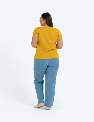Koszulki i T-shirty - Bluzka damska bawełniana o luźnym fasonie BIAŁY - produkt 7