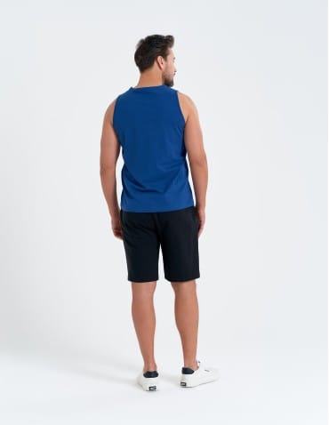 Tank Topy - Tank top męski bawełniany koszulka bez rękawów GRANATOWY - produkt 5