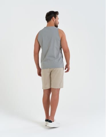 Tank Topy - Tank top męski bawełniany koszulka bez rękawów SZARY - produkt 10